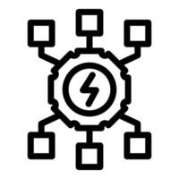 Energy management system connecting devices for efficient power distribution vector