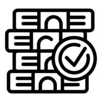 Stack of money with check mark icon indicating successful payment vector