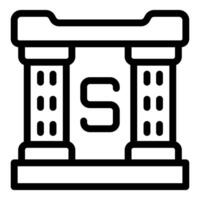 Sulfur chemical element icon with atomic number and symbol vector