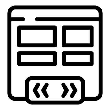 Web design interface showing website content management system vector