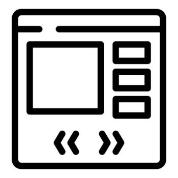 Web design interface with arrows showing forward and backward buttons vector