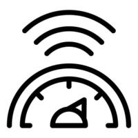 Speedometer measuring fast internet speed with wifi symbol vector