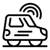 Smart car receiving gps signal for navigation and tracking vector