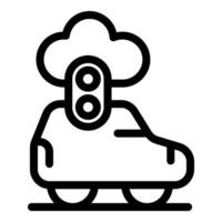 Smart traffic light system managing traffic flow in a cloud based smart city vector