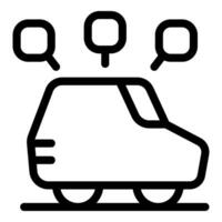Autonomous self driving driverless vehicle using artificial intelligence to navigate traffic vector