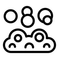 Chemical experiment boiling over beaker icon vector