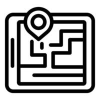 Location pin showing current position on digital map vector