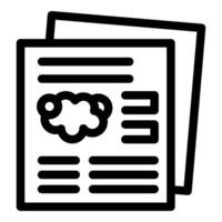 Icon of scientific paper representing research on climate change and global warming vector
