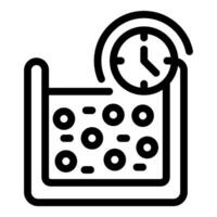 Medication schedule icon showing pills organized for daily consumption vector