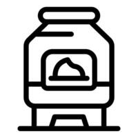 Open jar of chocolate hazelnut spread standing on countertop vector