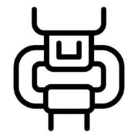 Viking warrior character wearing helmet with horns and holding two axes for protection and combat vector