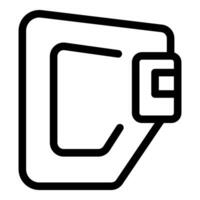 Smart bracelet showing battery status icon in black line style vector
