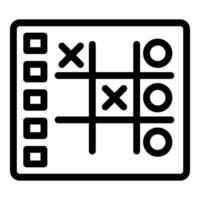 Tic tac toe game being played with xs and os on a board vector