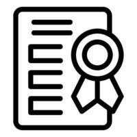 Official certificate with ribbon and red wax seal representing validation of authenticity vector