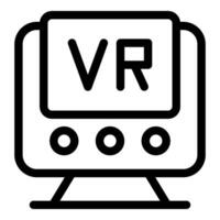 Vr technology device presenting visual information icon vector