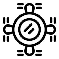 Smart home control panel icon with lights displaying current status vector