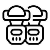 Professional studio flash units with external battery packs icon vector