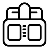 Retro radio icon representing broadcasting and music vector
