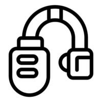 Wireless in ear headphones connecting to small device vector