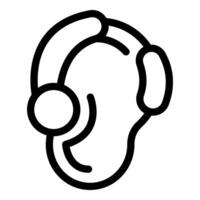Hearing aid device using for hearing loss and deafness vector