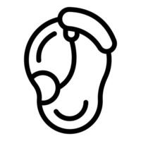 Hearing aid device using for listening sound icon vector