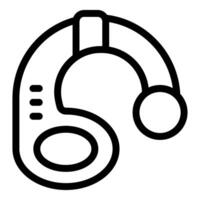 Bluetooth headset connecting wirelessly using radio waves icon vector