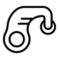 Line icon style vr controller showing trigger button vector