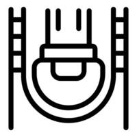 Big drop ride with ladder accessing loading platform icon vector