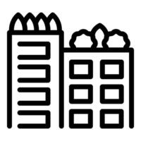 Green building showing sustainable urban design and eco friendly architecture vector