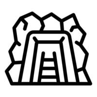 Simple, scalable and editable mining shaft entrance, perfect for industrial projects vector