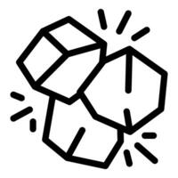 Sparkling ice cubes icon representing cold refreshing beverage vector
