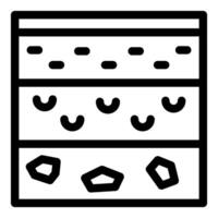 Soil layers cross section showing different horizons with humus and stones for geology science vector
