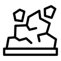 Line icon style representation of complex molecules forming a crystal lattice structure vector