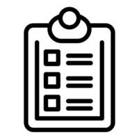 Clipboard with checklist icon representing task management and business planning vector