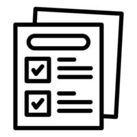 Simple checklist is confirming agreement on two options on paper forms vector