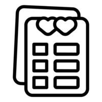 This icon shows a dating app matching profiles vector