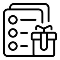 Gift for completing checklist, getting all checkboxes ticked concept icon vector