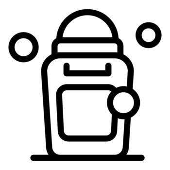Deodorant stick resting on a surface with bubbles floating around it vector