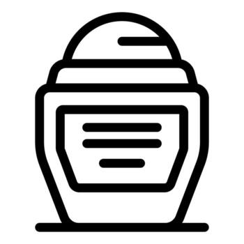 Stick deodorant container sitting on top of a surface with its cap off vector