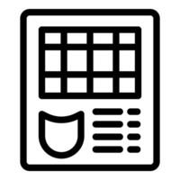 Security system control panel with buttons showing modern protection vector