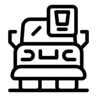 Smart car sharing app icon depicting vehicle using gps for location vector