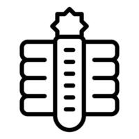 Stack of towels with a measuring tape showing thickness of the fabric vector