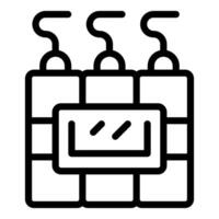 Black and white drawing of a machine with a smiley face vector