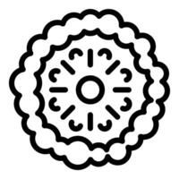 Line art icon of bacteria with flagella, representing microbiology and microscopic life vector