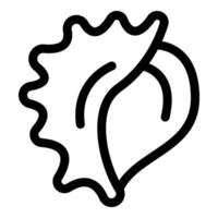 Seashell icon representing marine life and coastal living on white background vector