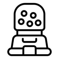 Robot analyzing information with a futuristic design vector
