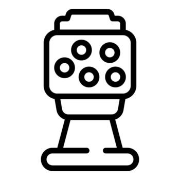 inteligente hogar dispositivo en pie en un trípode con cinco botones en un pantalla vector