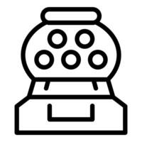 Lottery machine drawing balls for a random game of chance vector