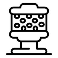 Lottery machine displaying many white balls for picking numbers vector