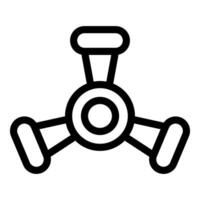 Ceiling fan rotating distributing fresh air in the room vector